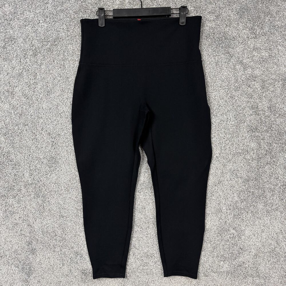 Spanx Leggings Womens XL Petite 31x24 Black High Waist Compression Athleisure